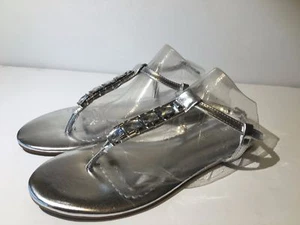 Nine West Girl's Big Kids Shayne 4 Sandal (1207) Silver Size 5 - Picture 1 of 5