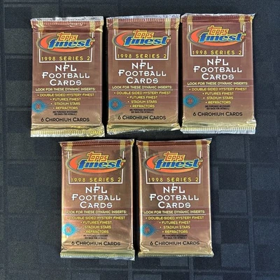 (5 Packs) 1998 Topps Finest Series 2 Football Factory Sealed Hobby Pack Lot - Image 1 of 2