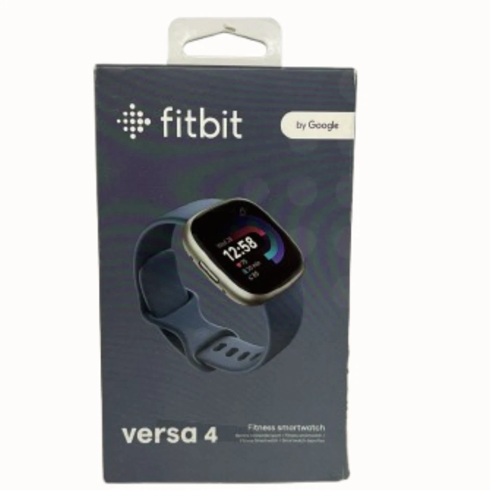Fitbit Versa 4 Smartwatch, GPS, Bluetooth, Heart Rate, Fitness Tracker Platinum - Image 1 of 4