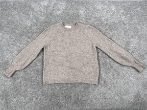 Sezane Maglione Donna XS Mohair Lana Merino Bottoni Polsino Pullover Fuzzy Italia - Foto 1 di 8