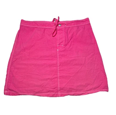 Minifalda rosa con cordón Fresh Produce para mujer talla mediana encubrimiento de playa Foto 1 de 4