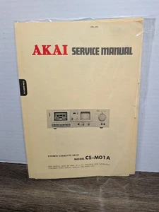 Cassetta Stereo Vintage Akai Modello CS-M01 Manuale Servizio Riparazione Originale  - Foto 1 di 2