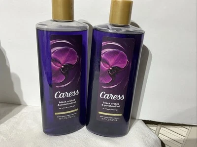 Jabón corporal con aceite de orquídea y pachulí negro Caress nuevo 18 oz lote de 2 ~ Foto 1 de 4