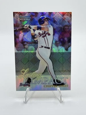 1999 Bowman Chrome Impact Lasting Impact Refractor Chipper Jones #119 HOF - Image 1 of 2