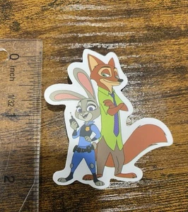 Zootopia Sticker Walt Disney Nick Wilde and Judy Hopps Cartoon Movie Animation - Picture 1 of 1