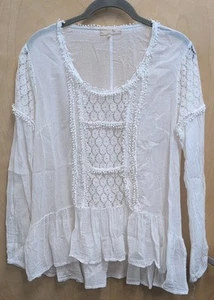 Top Anthropologie RYU Marfil Encaje Talla S Hippie Boho Hada Diosa Casa Núcleo - Imagen 1 de 8