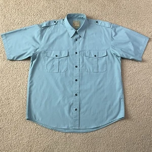 Cabelas Herren Safari Series Kurzarm Hemd Blau Größe L - Bild 1 von 6