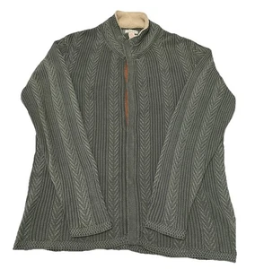 Carbon 2 Cobalt Zopfmuster Full-Zip Pullover Sherpa gefüttert Kragen ~ Herren XL - Bild 1 von 14