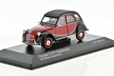CITROEN 2 CV Charleston Red/Black 1980 1/43 MINICHAMPS 400111500 - Immagine 1 di 4