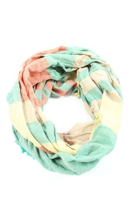 ESPRIT Bufanda tubo Mujeres Bufanda turquesa-rojo-crema look casual - Imagen 1 de 4