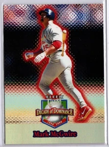 Fleer Ultra Baseball Decade of Dominance #2 2001 Mark McGwire Cardinals Insert - Imagen 1 de 1