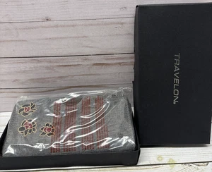 Travelon RFID Blocking NEW in package and box Wrist Wallet clutch Flowers - Picture 1 of 9