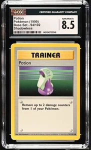 Pokemon 1999 TCG CGC 8.5 Potion 94/102 Base Set Shadowless Slab - Picture 1 of 2