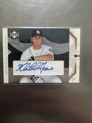 完好 2002 年 UPPER DECK PROSPECT PREMIERS KHALIL GREENE #86 签名新秀 RC — 第 1/3 张图片