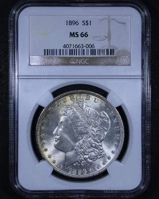 1896 Morgan Silver Dollar - $1 NGC MS66 - Great Coin! - Image 1 of 4