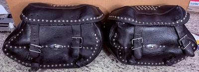 Alforjas de cuero Harley Davidson Heritage Softail OEM FLSTC soportes 2000-2017 Foto 1 de 4