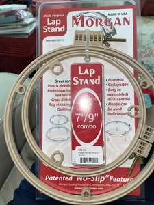New Morgan Lap Stand Combo 10" /14" Quilting Hoops Crafting Sewing Stitching NOS - Picture 1 of 2
