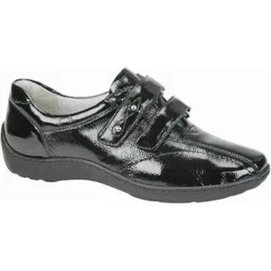 Waldläufer Henni 496301 WIDE FIT Schwarz Lackleder Freizeit Doppelriemen Schuhe - Bild 1 von 5
