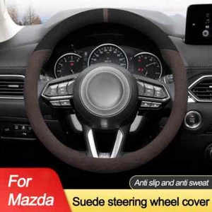 Suede Car Steering Wheel Cover Decoration Handle Wrap For Mazda 3 Axela CX4 CX5 - Picture 1 of 9
