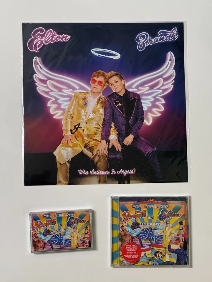 Elton John & Brandi Carlile Who Believes In Angels - CD & Cassette - Signed Card - Image 1 of 4