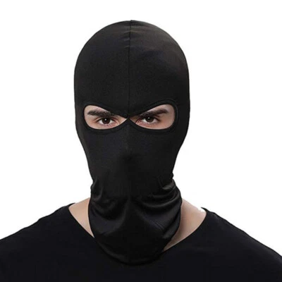 2 Hole Balaclava Hood Outdoor Sports Hat Training Face Mask Unisex Headgear - Image 1 of 4