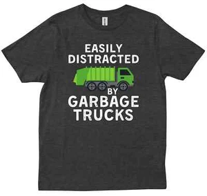 Funny Garbage Trucks Design Kids Men Women Trash Truck Lover New Gift T-shirt - Picture 1 of 9