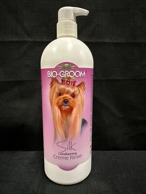 Bio-Groom Natural Silk Conditioning Creme Rinse Dog & Cat Conditioner 32oz Pump