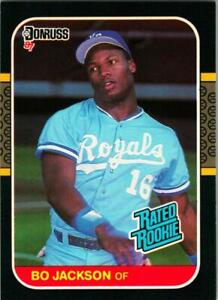 1987 Donruss #35 Bo Jackson RC Rookie Kansas City Royals Baseball Card ID:29567