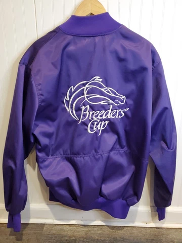 *RARE* Vintage 1990 Belmont Breeders Cup Horse Racing Collectible Jacket  XL 90s Cover
