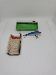 Vntg Rapala Fishing Lure Countdown Blue White Red Made In Finland W/Box & Insert - Picture 1 of 11