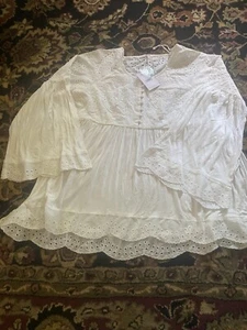 Tunica Free People Ivory Dreams Top Donna Nuovo con etichette stile - Foto 1 di 6
