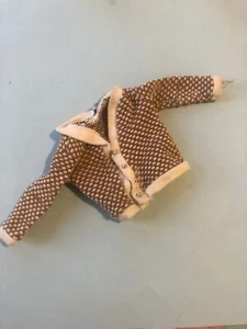 Vtg Ken Doll Brown Cardigan Sweater 1408 Fraternity Meeting Fashion Pak 1960s - Picture 1 of 4