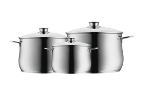 WMF Diadem Plus Kochtopf-Set, 3-tlg. mit Glasdeckel, Cromargan, Edelstahl - Bild 1 von 8