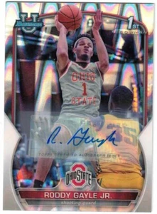 RODDY GAYLE JR. 22/23 Bowman Chrome U University WAVE Refractor RC Auto / 199 UM - Picture 1 of 2