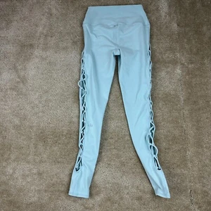 Alo Womens Interlace Leggings Small Yoga Pants Pull On Stretch - Picture 1 of 22