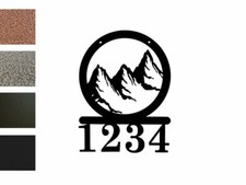 Custom Address Sign Metal Mountain Cabin Lodge House Yard Gate Customizable 