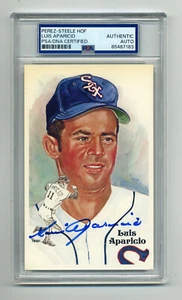 LUIS APARICIO PSA/DNA SIGNED PEREZ STEELE POST CARD - So Nice! - Picture 1 of 1
