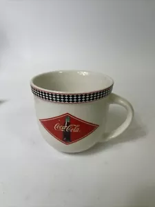 Coca Cola Coffee Mug Cup Checkered Top Gibson No Chips - Picture 1 of 5