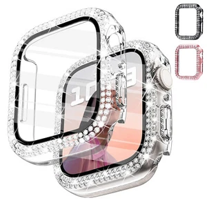 For Apple Watch Series 8 7 SE 6 5 4 3 Bling Case Screen Protector 44/45mm Cover - Picture 1 of 32