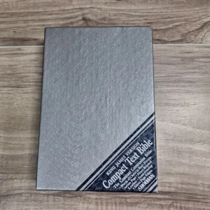 KJB Compact Text Bible Bonded Leather White W1708S HOLMAN 1982 USA Silver Edges - Foto 1 di 11