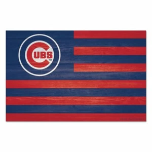 CHICAGO CUBS AMERICANA FLAG WOOD SIGN 11"x17" NEW WINCRAFT 🐻 - Picture 1 of 1