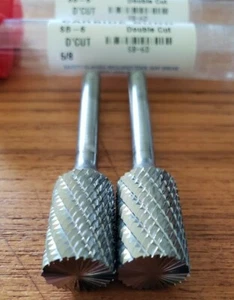 SB-6 BURRS, SOLID CARBIDE, MADE IN USA, DOUBLE/DIAMOND CUT, QTY: 2 - Picture 1 of 2