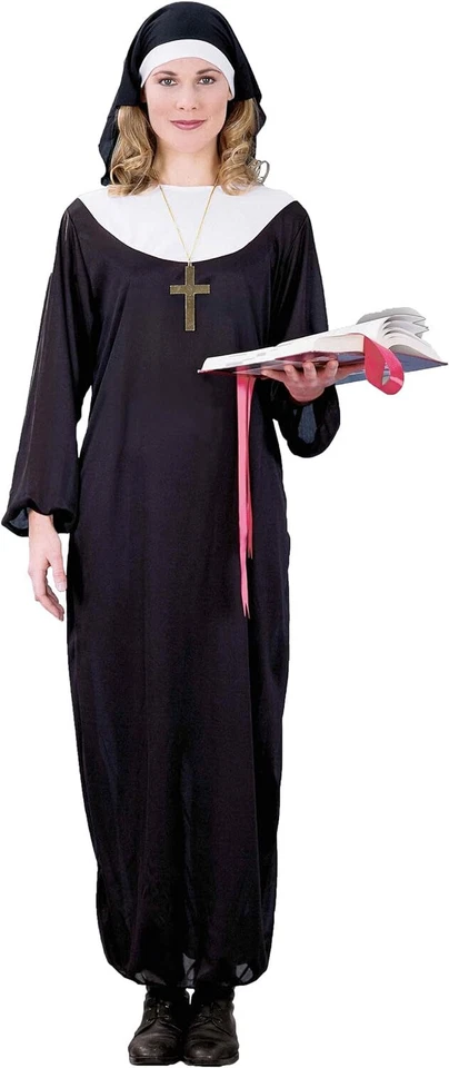 Монахиня католическая церковь привычка религиозный карнавальный костюм вверх Хэллоуин костюм для взрослых - Изображение 1 из 2