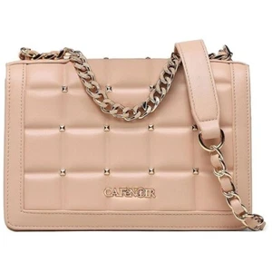 Borsa tracolla con patta Cafènoir C3WR0401 cipria con borchie donna ragazza - Foto 1 di 3