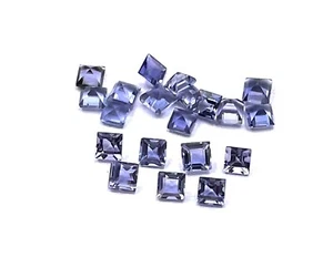 Natural Iolite Square Cut Loose Gemstone Lot 19 Pcs 2.25 MM 1 CT - Picture 1 of 4