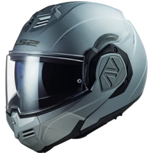 LS2 FF906 Advant Matt Silver Modular Flip up front Motorcycle/Motorbike helmet - Picture 1 of 4