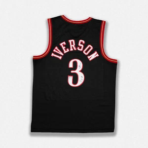 Allen Iverson Philadelphia 76ers signiertes "11x AS" Pro Style schwarzes Trikot BAS - Bild 1 von 2