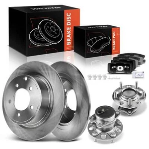 Rear Disc Rotor & Brake Pad + Wheel Hub Bearing for Mitsubishi Lancer GTS 08-09 - Picture 1 of 10