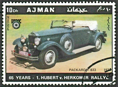 PACKARD 10 DH - 833, 1930, HUBERT V. HERKOMER RALLE, AJMAN, EAU, 1970 Foto 1 de 2
