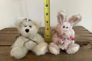 LOT OF TWO  SMALL ANGEL RABBIT & BEAR  BOYD'S COLLECTIBLES - Picture 1 of 7
